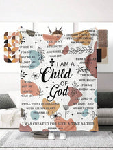 I Am a Child of God” Inspirational Fleece Blanket