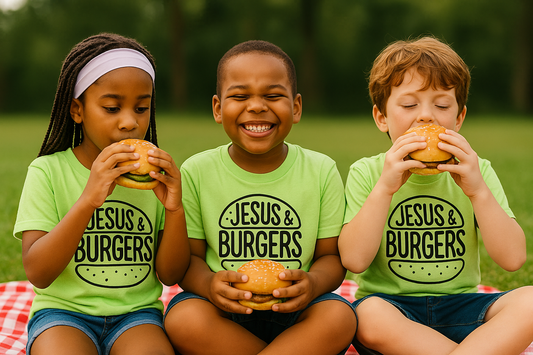 Back to School in Faith & Fun: The Jesus & Burgers Youth Tee