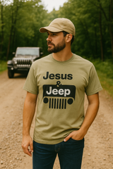 Jesus & Jeep Tee – Faith Meets Adventure