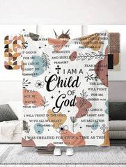 I Am a Child of God” Inspirational Fleece Blanket
